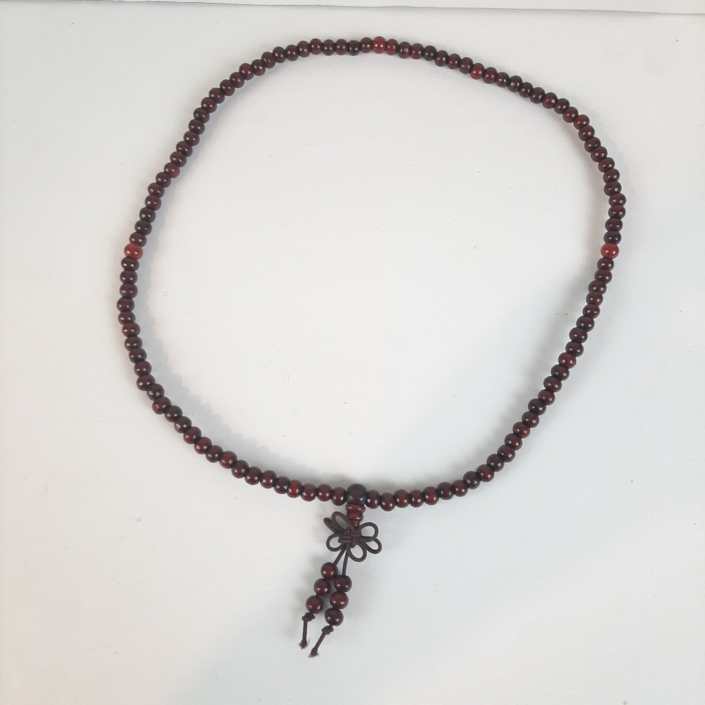 🔥Sandalwood Meditation Beads Mala Prayer Buddhist Necklace